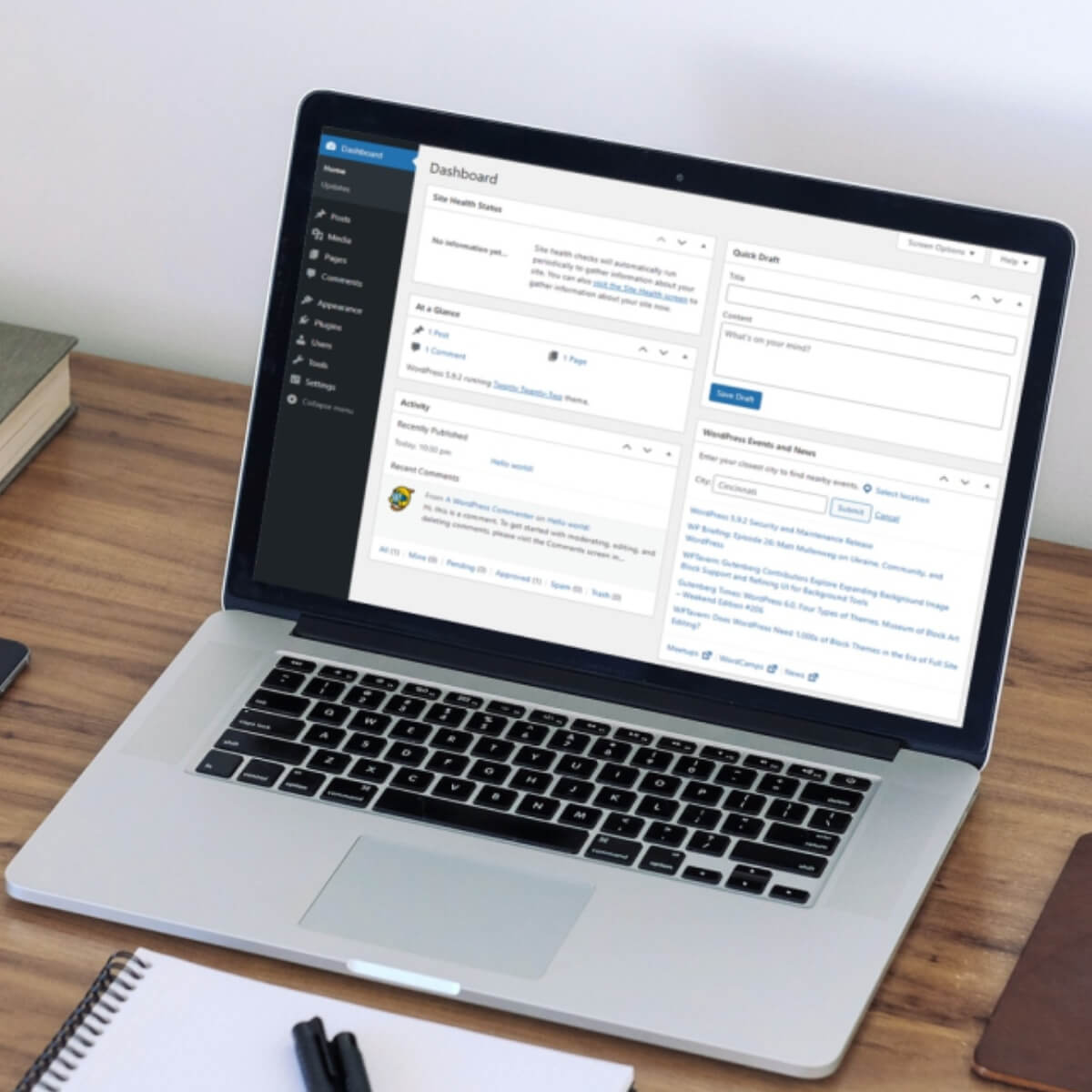 wordpress Web Development dashboard